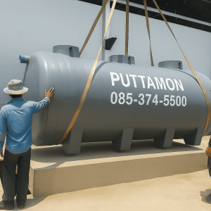 ถังบำบัดน้ำเสียแบบเติมอากาศ 40000 ลิตร ไฟเบอร์กลาส ราคาประหยัด